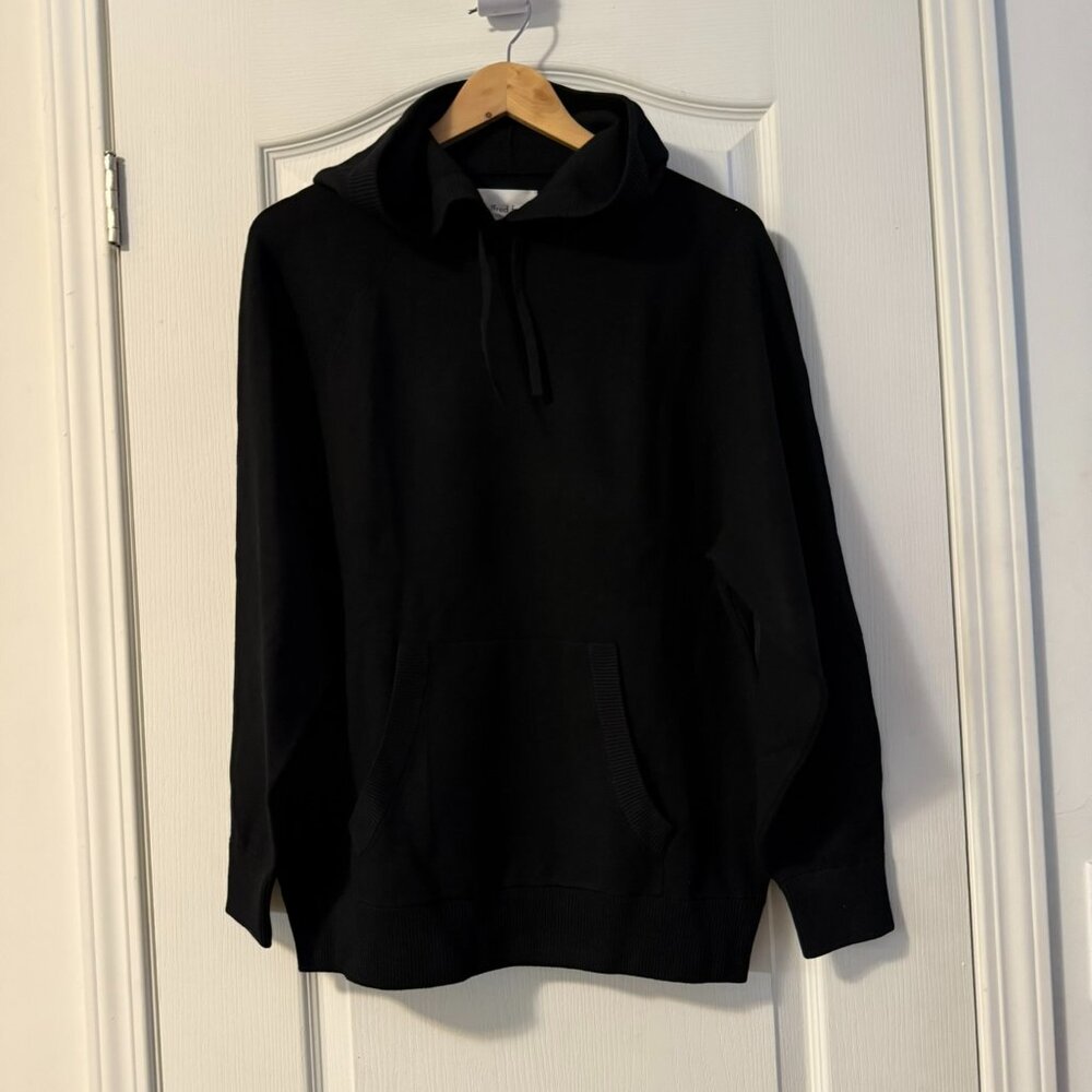 NWT Aritzia Wilfred Free triton hoodie Relaxed knit hoodie - Black - XS